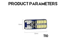 Set 2x Becuri LED W5W T10 Canbus – 12V, 3014-24SMD, 6000K Alb - My Store