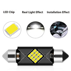Set 2x Becuri LED Festoon C5W Canbus – 12V, 2016-12SMD, 6000K Alb