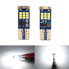 Set 2x Becuri LED W5W T10 Canbus – 12V, 2016-27SMD, 6000K Alb