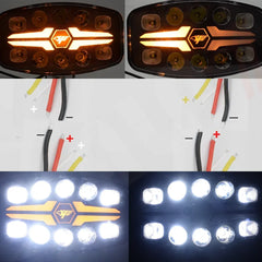 Proiector LED 10" 100W, 22.000LM, Alb + Galben (Poziție, Flow, Stroboscop), Spot & Flood, IP67, 12–24V