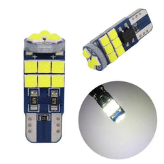 Set 2x Becuri LED W5W T10 Canbus – 12V, 3030-15SMD, 6000K Alb