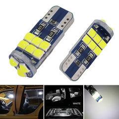 Set 2x Becuri LED W5W T10 Canbus – 12V, 3030-15SMD, 6000K Alb