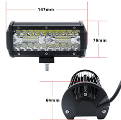 Proiector LED Auto 120W – 12/24V, Spot+Flood, 6500K, IP67 - My Store