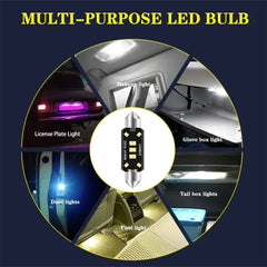 Set 2x Becuri LED Festoon C5W Canbus – 12V, 2016-10SMD, 6000K Alb