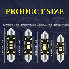 Set 2x Becuri LED Festoon C5W Canbus – 12V, 2016-10SMD, 6000K Alb - My Store
