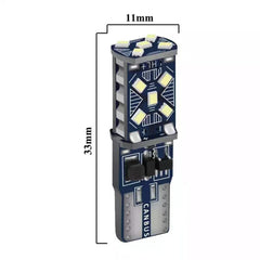 Set 2x Becuri LED W5W T10 Canbus – 12V, 2016-15SMD, 6500K Alb