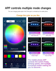 Kit 6x Lumină LED RGB Grilă Frontală – 12V, Control App, Stroboscop - My Store