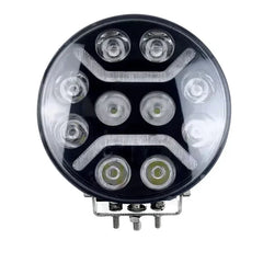Proiector LED 7"/9" Rotund 96W/120W, 24.000LM, Albă + Galbenă Poziție și Stroboscop, 12–24V