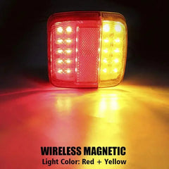 Stopuri LED Magnetice Wireless Reîncărcabile, 12V/24V, IP65, pentru Remorcă și Camion
