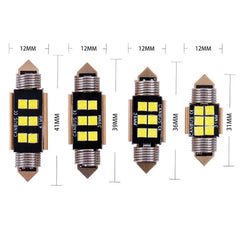 Set 2x Becuri LED Festoon C5W Canbus – 12V, 3030-6SMD, 6000K Alb