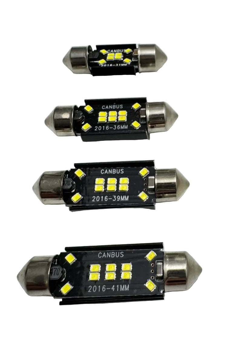 Set 2x Becuri LED Festoon C5W Canbus – 12V, 2016-10SMD, 6000K Alb - My Store