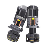 Set 2x Becuri H4 cu Lupa Bi-LED, 2 Faze – 160W, 28.000Lm, 6000K, CANBUS