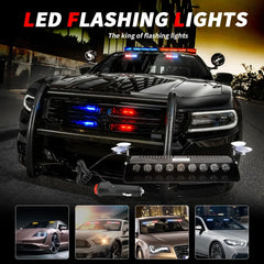 Lumină de Avertizare LED Stroboscop – 8x, cu Ventuză, 12V - My Store