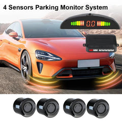 Kit Asistent Parcare cu 4 Senzori – Afișaj LED & Alarmă Sonoră