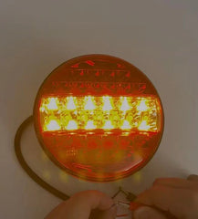 Set 2x Stopuri LED Rotunde Multifuncționale – 12/24V, Remorcă/Camion, Ø143mm