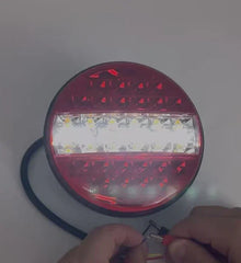 Set 2x Stopuri LED Rotunde Multifuncționale – 12/24V, Remorcă/Camion, Ø143mm