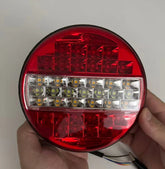 Set 2x Stopuri LED Rotunde Multifuncționale – 12/24V, Remorcă/Camion, Ø143mm