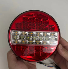 Set 2x Stopuri LED Rotunde Multifuncționale – 12/24V, Remorcă/Camion, Ø143mm