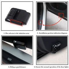 Set 2x Proiector LED Logo Wireless Ușă Auto Ford