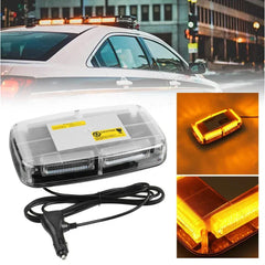 Girofar Stroboscopic LED Auto Galben – Prindere cu Magnet, 12/24V