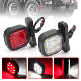 Set 2 Mini Cornite LED De Gabarit 12–24V, Roșu & Alb, Rotunde/Pătrate