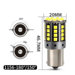 Set 2x Becuri LED 1156 BA15s P21W Canbus – 12V, 3030-44SMD