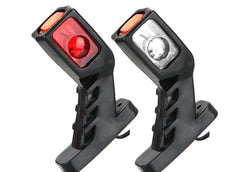 Set 2 Cornite LED de contur 12–24V, 3 culori (Alb/Roșu/Galben), 9 LED, versiune scurtă