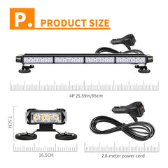 Lampă Stroboscopică LED COB cu Magnet – 12/24V, 4 Laturi - My Store