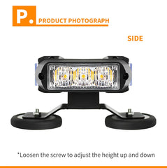 Lampă Stroboscopică LED COB cu Magnet – 12/24V, 4 Laturi - My Store