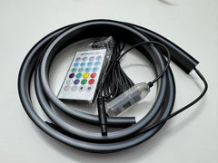 Bandă LED RGB Ambientală pentru Parbriz Auto 1.5M – Control APP / Telecomandă / Buton, Alimentare USB 5V