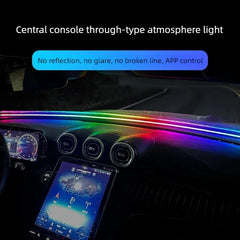 Bandă LED RGB Ambientală pentru Parbriz Auto 1.5M – Control APP / Telecomandă / Buton, Alimentare USB 5V