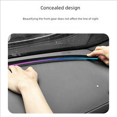 Bandă LED RGB Ambientală pentru Parbriz Auto 1.5M – Control APP / Telecomandă / Buton, Alimentare USB 5V