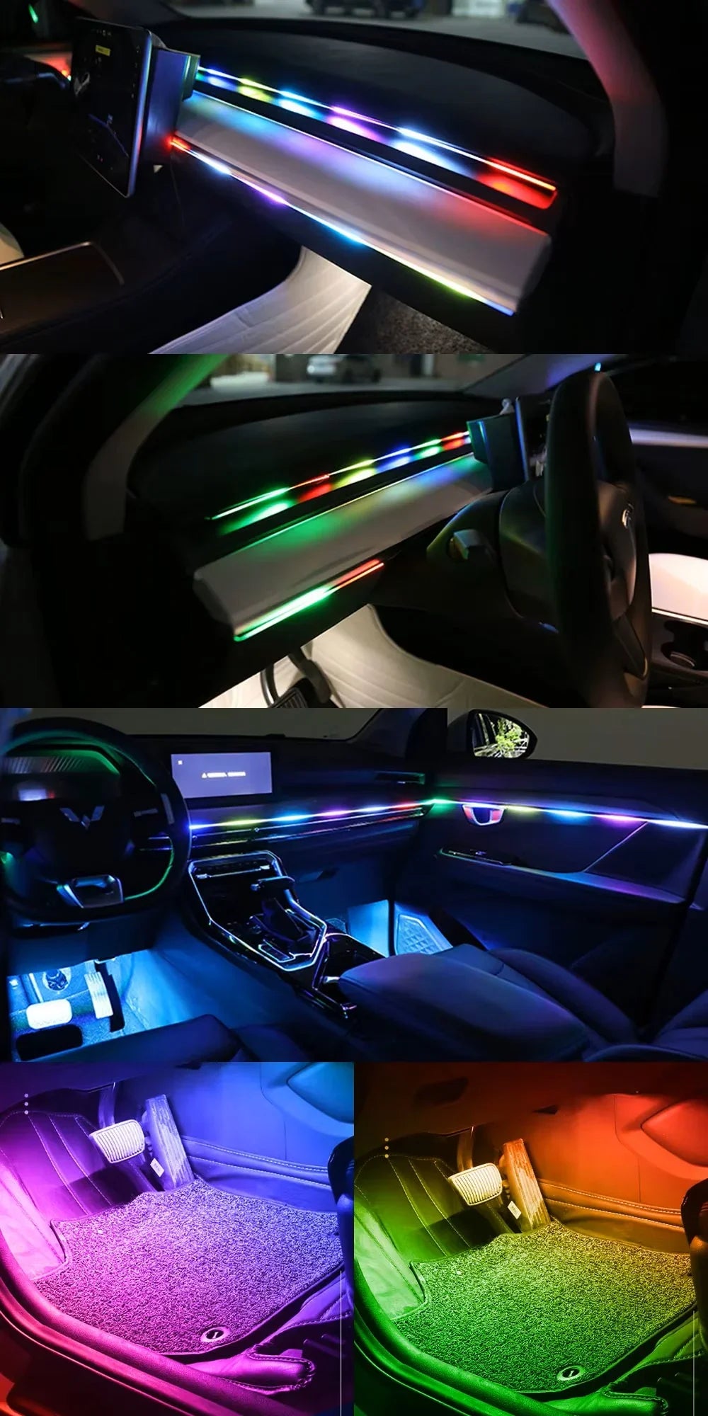 Bandă LED RGB Interior Auto – Symphony, Control App & USB - My Store
