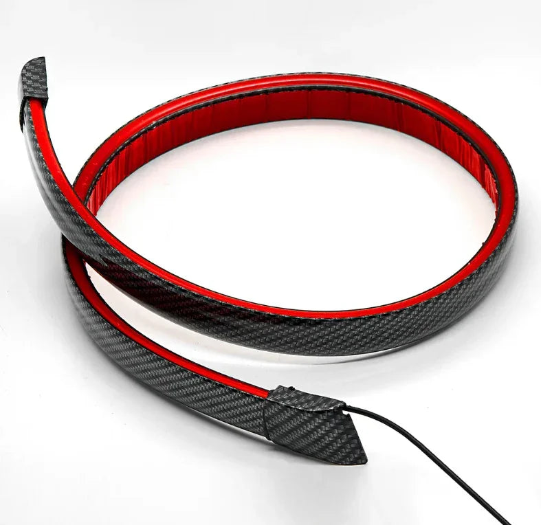 Bandă LED spoiler auto 120cm cu frână, poziție și semnalizare – fibră carbon – 12V universal