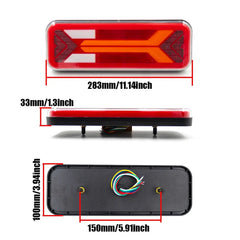 Set 2× Stopuri LED Multifuncționale 12/24V – Camion, Remorcă, 29x10 cm, Carcasă Rezistentă