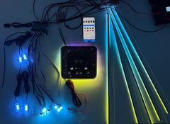 Kit Lumini Ambientale Auto 18-în-1 Symphony Upgrade, APP Nou + Benzi LED Îmbunătățite