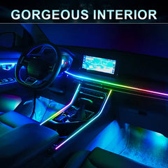 Kit Lumini Ambientale Auto RGB sau Symphony, 18-în-1, 64 Culori, Control App