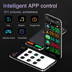 Afișaj LED Programabil RGB – Text Personalizat, Control App/Telecomandă, USB - My Store