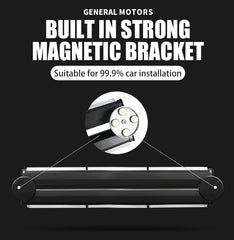 Bară Avertizare LED COB Stroboscopică – Galben, 12/24V, Montaj Magnetic - My Store