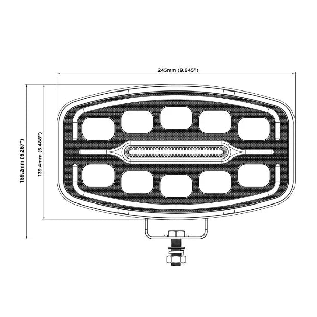 Proiector LED 10" – 100W, Alb/Galben, 12/24V, Spot&Flood, IP67 - My Store