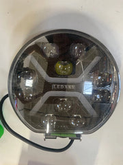 Proiector LED Rotund 9" – 120W, Alb+Galben DRL, Spot/Flood/Combo, Flash, 12/24V - My Store
