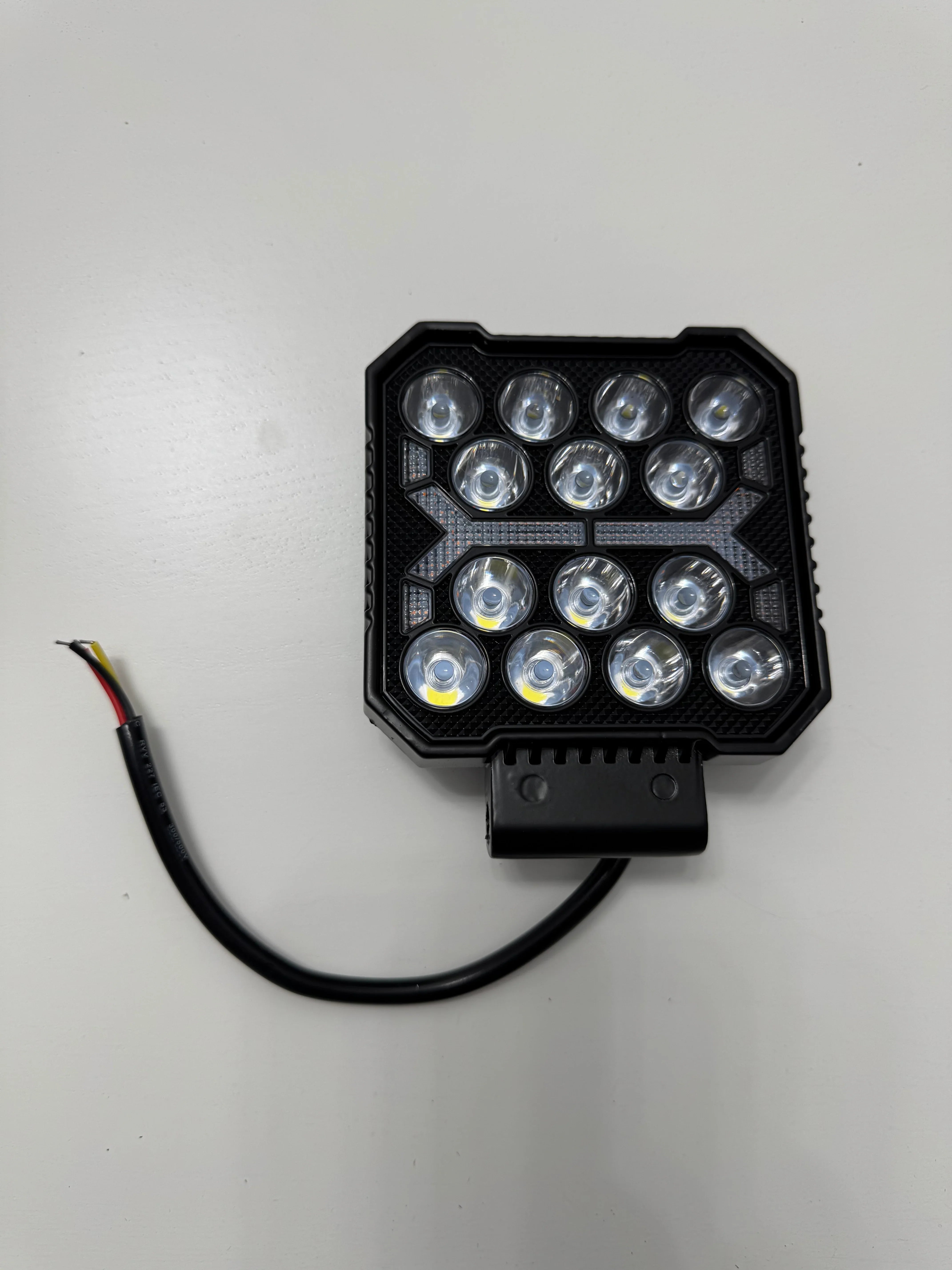 Set 2x Proiectoare LED Pătrate 4" – Alb & Galben, 12/24V, IP67 - My Store