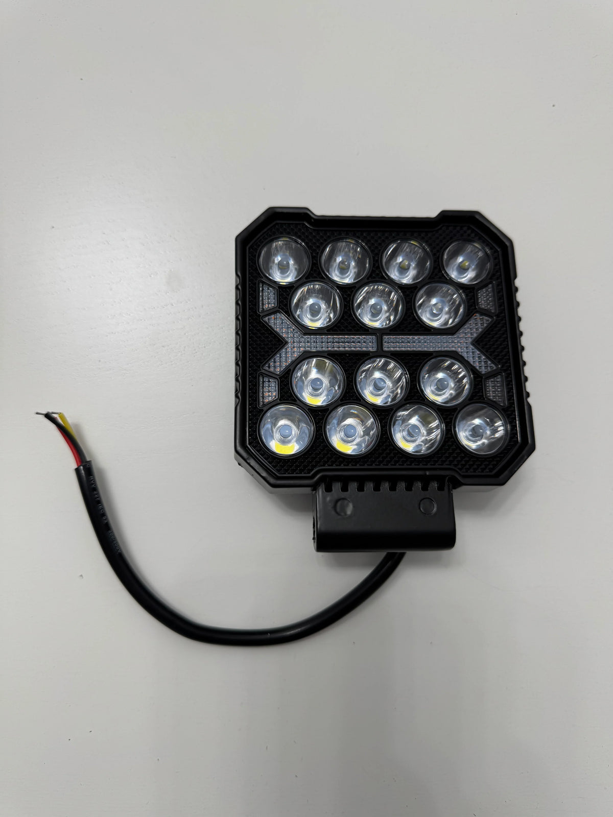 Set 2x Proiectoare LED Pătrate 4" – Alb & Galben, 12/24V, IP67 - My Store