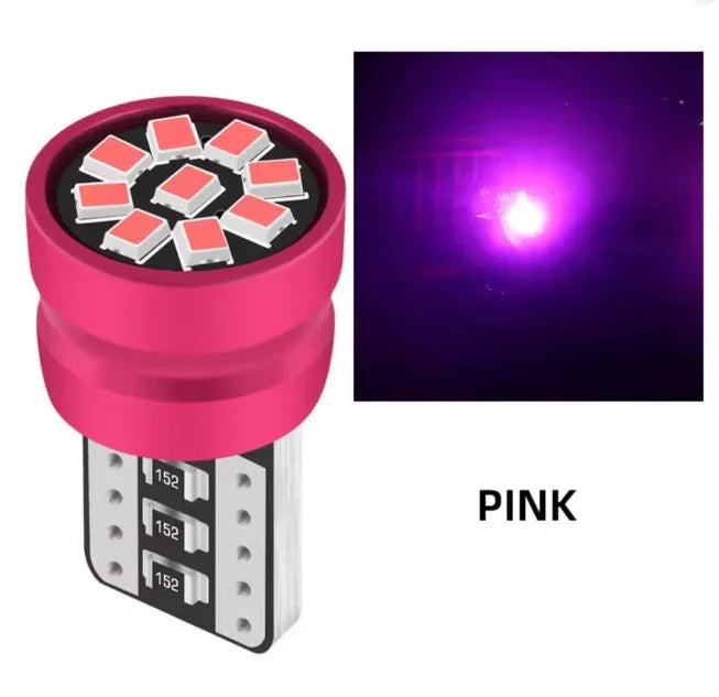 Set 2x Becuri LED W5W T10 Canbus – 12V, 2016-9SMD, Multicolor - My Store