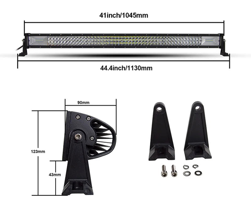 bara led auto off road 6000k lumina alba montaj bara fata sau plafon