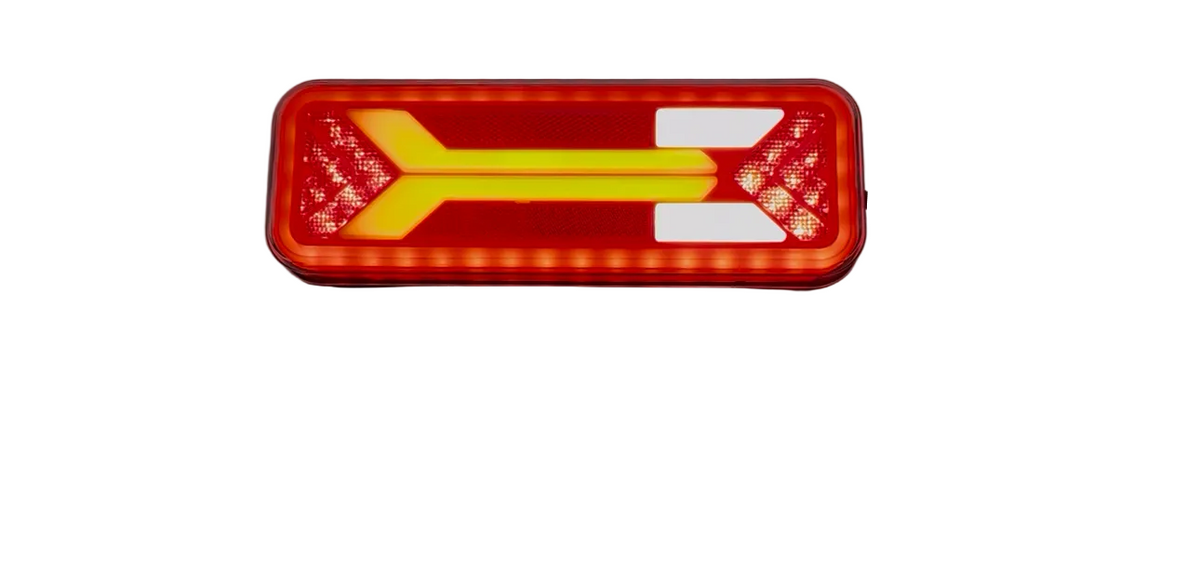 Set 2× Stopuri LED Dinamice 12/24V – Camion, Remorcă, 30×12 cm, Carcasă Solidă