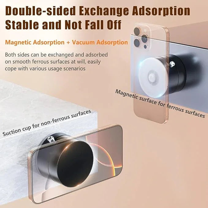 Suport Telefon Auto Magnetic cu Ventuză – Reglabil & Pliabil, Magneți Puternici - My Store