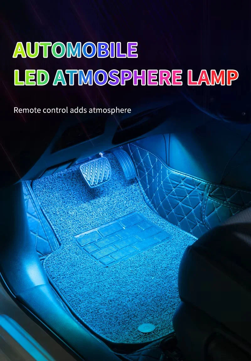 Set Lumini Ambient RGB Podea Auto – Telecomandă, 12V - My Store