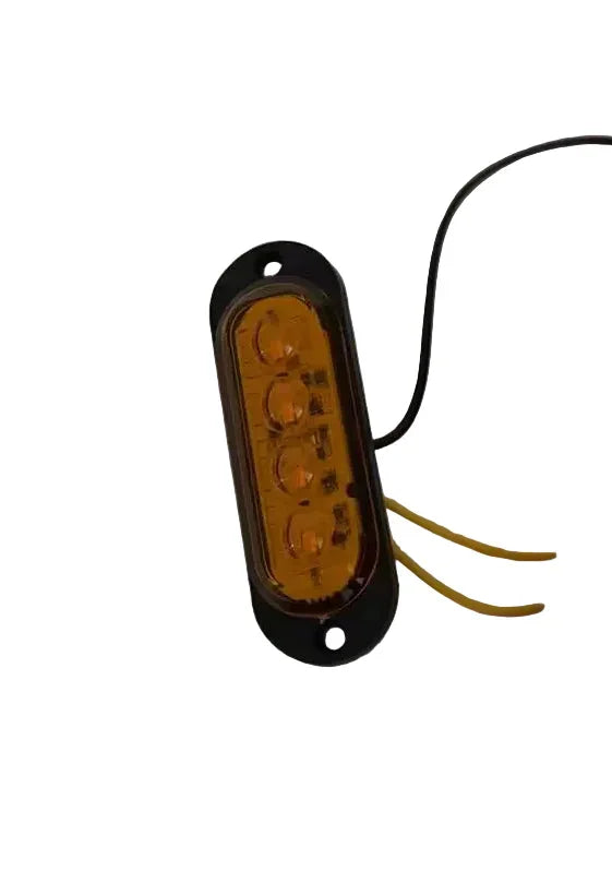 Set 2x Lampă LED Laterală Semnalizare Galbenă 12-24V – Poziție & Stroboscop pentru Camion, Remorcă