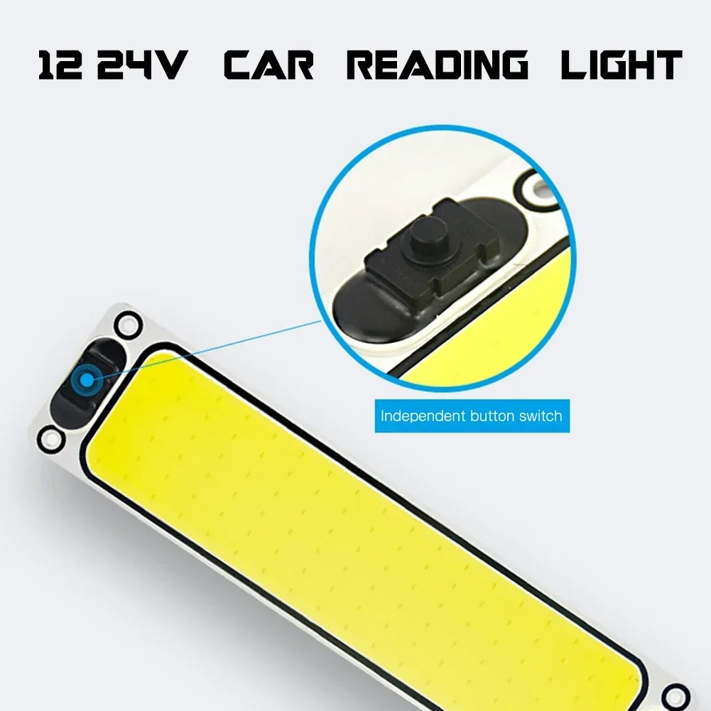 Lampă LED Interior 12–24V cu Buton ON/OFF – Lumină Albă COB - My Store